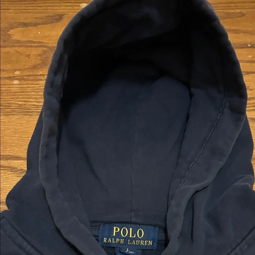 Polo Ralph Lauren Hoodie Teen 14-16 Navy Zip Up Academia Preppy Loungewear